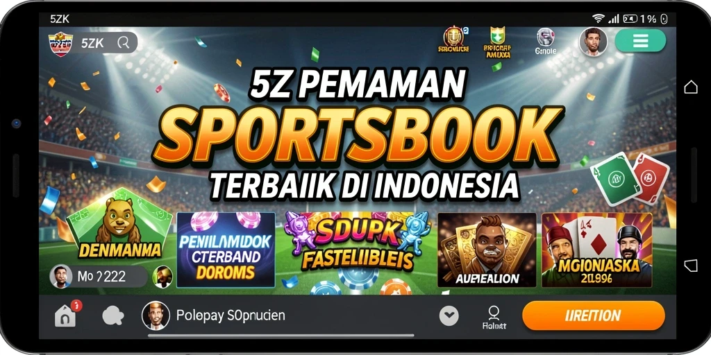 Screenshot utama 5ZK menampilkan taruhan olahraga yang menarik.