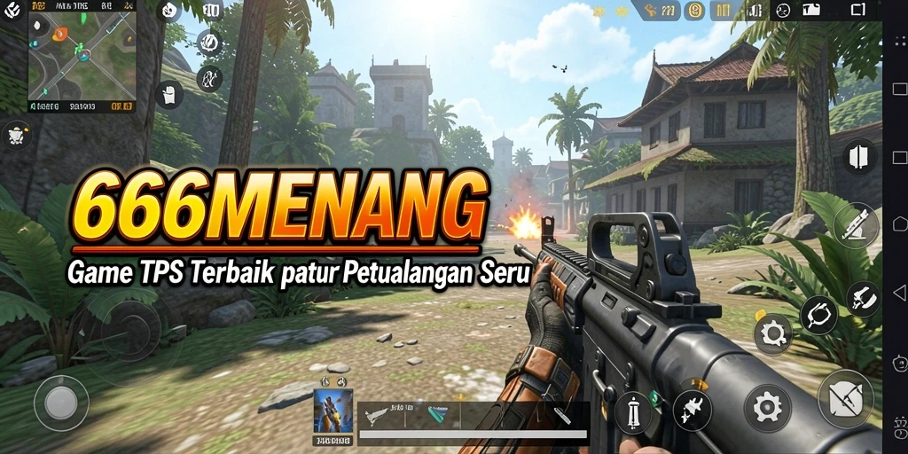 Screenshot utama 666MENANG menampilkan aksi seru dalam gameplay TPS.