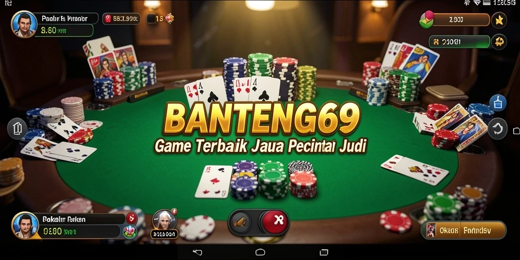 Tampilan gameplay Poker yang seru dan menarik di BANTENG69.