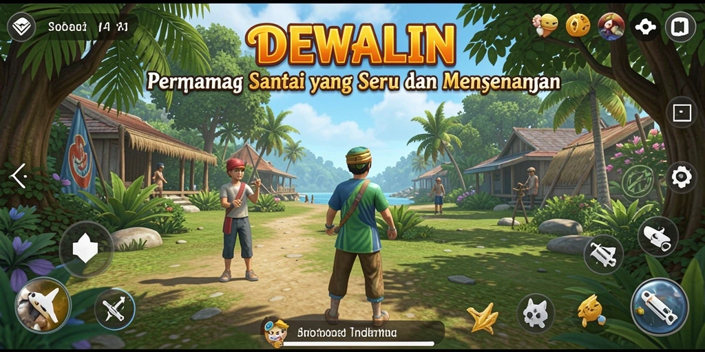 Tampilan gameplay seru di DEWALIN dengan karakter yang menarik.