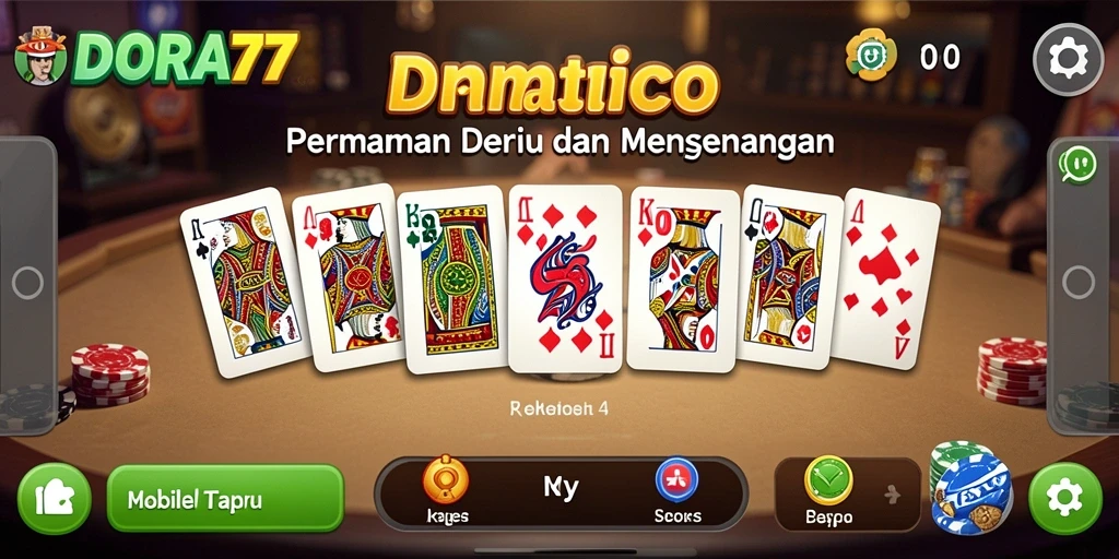 Tampilan gameplay DORA77 dengan grafis menarik dan seru.
