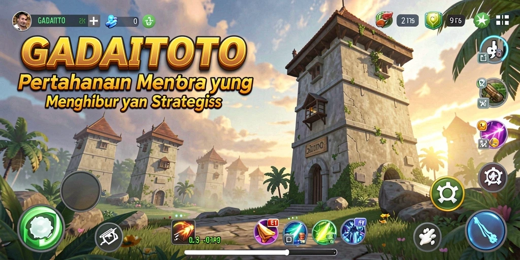 Tampilan gameplay menarik dari GADAITOTO dalam Tower Defense.