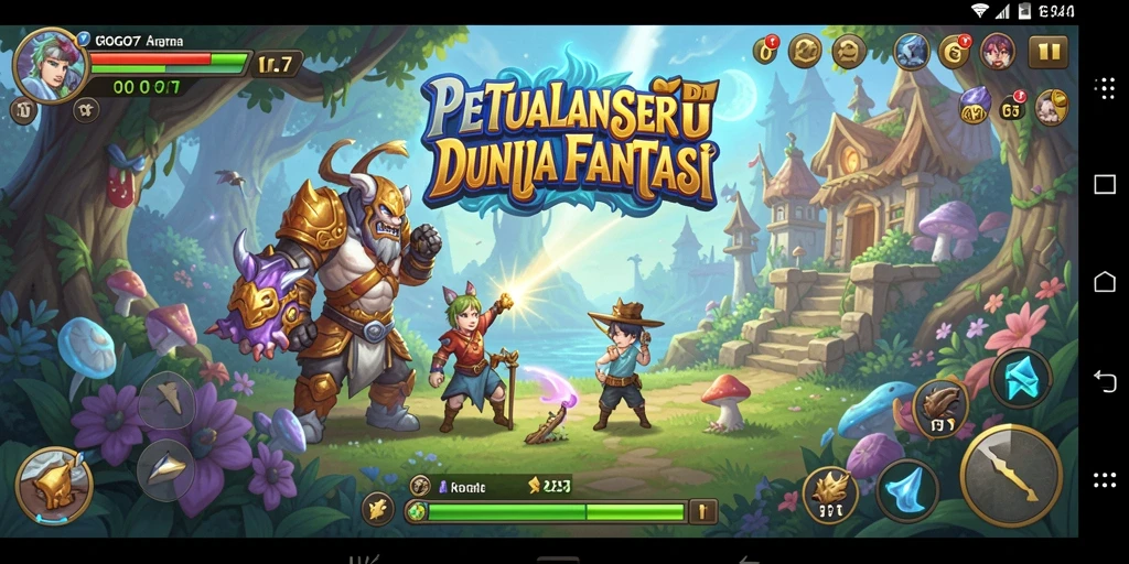 Screenshot GOGO77 menunjukkan petualangan seru di dunia fantasi yang menakjubkan.