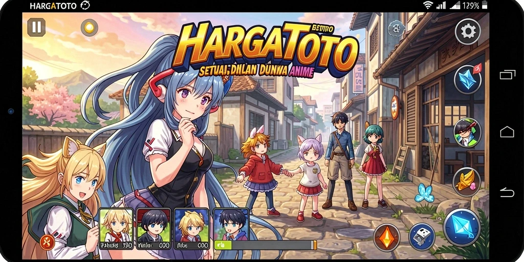 Tampilan menakjubkan dari gameplay HARGATOTO dengan karakter anime!