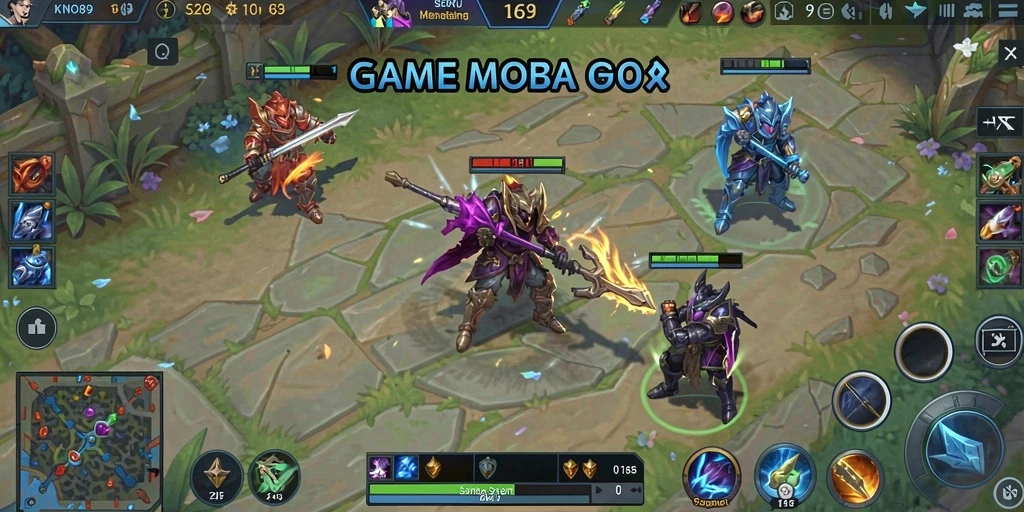 Tangkapan layar KNO89 menampilkan aksi intens dalam pertempuran MOBA.