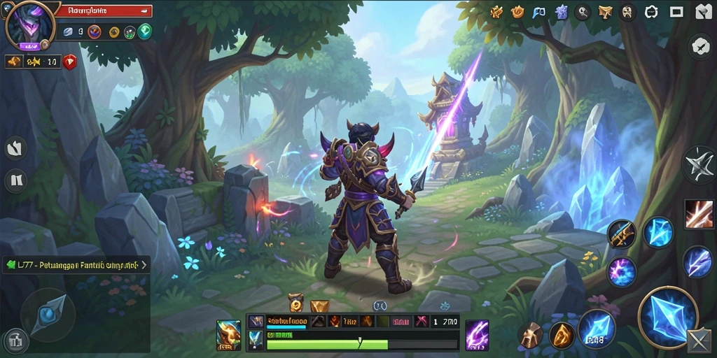 Tampilan menarik dari gameplay L777 dalam petualangan ARPG.