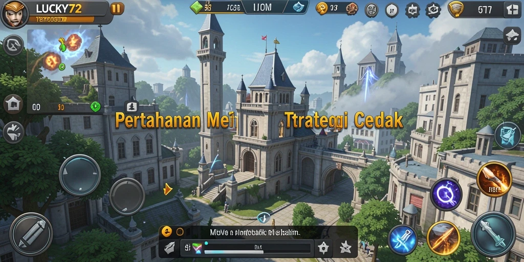 Tampilkan aksi mendebarkan dalam gameplay Tower Defense LUCKY72.