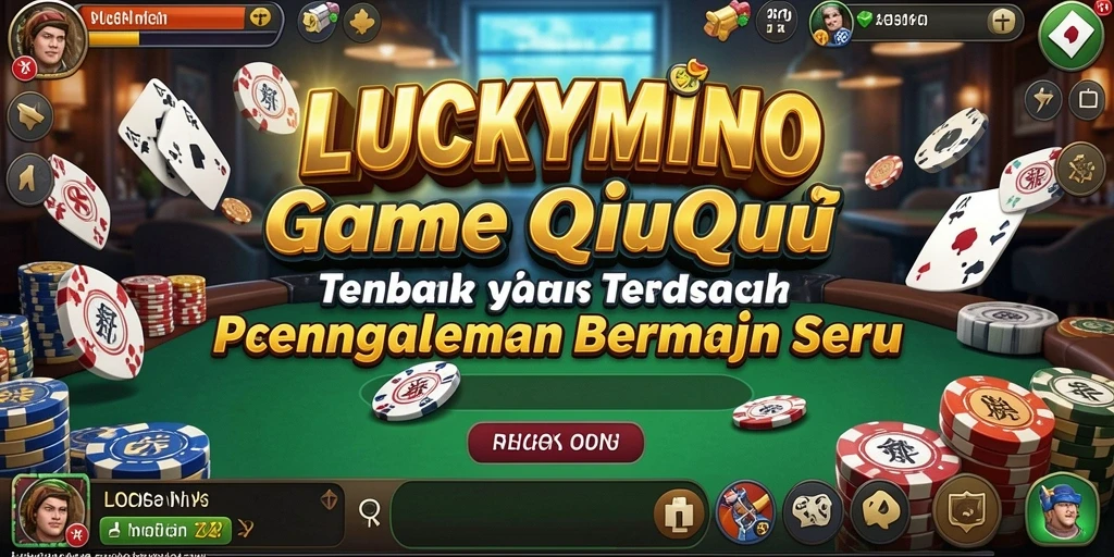 Screenshot utama LUCKYMINO menampilkan momen seru permainan QiuQiu.