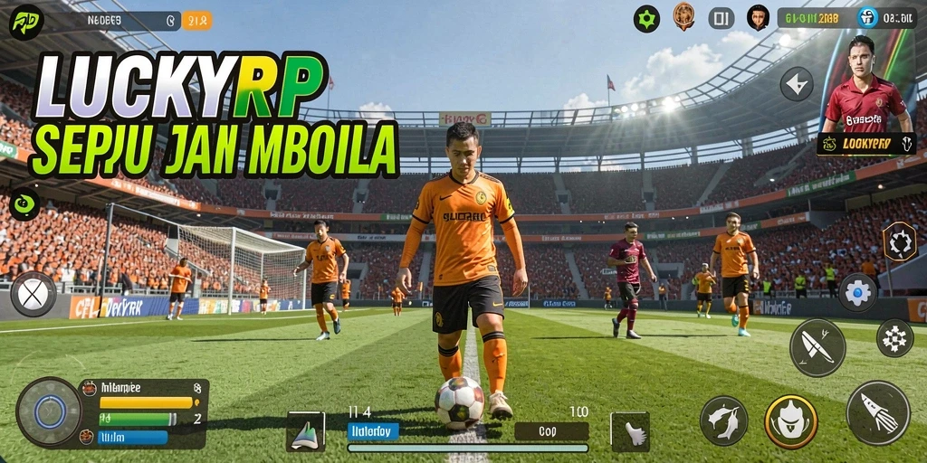 Gameplay menarik LUCKYRP dengan aksi sepak bola seru.