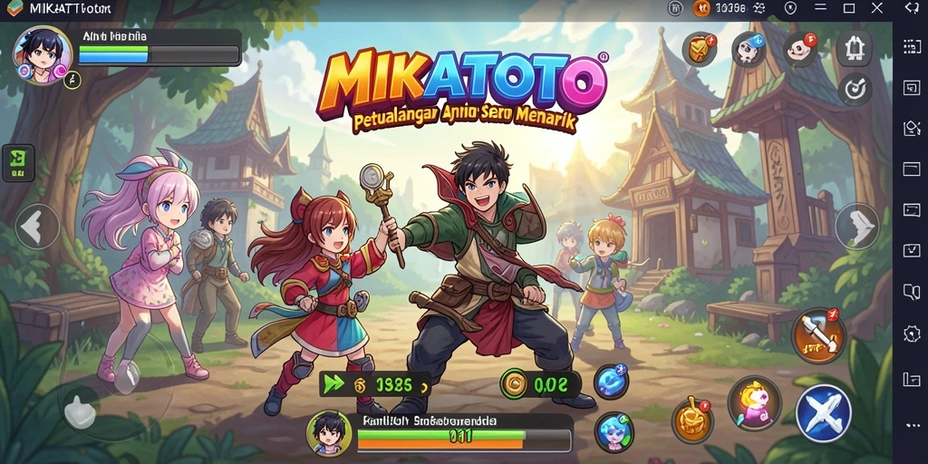 Screenshot gameplay MIKATOTO dengan karakter anime yang menarik.