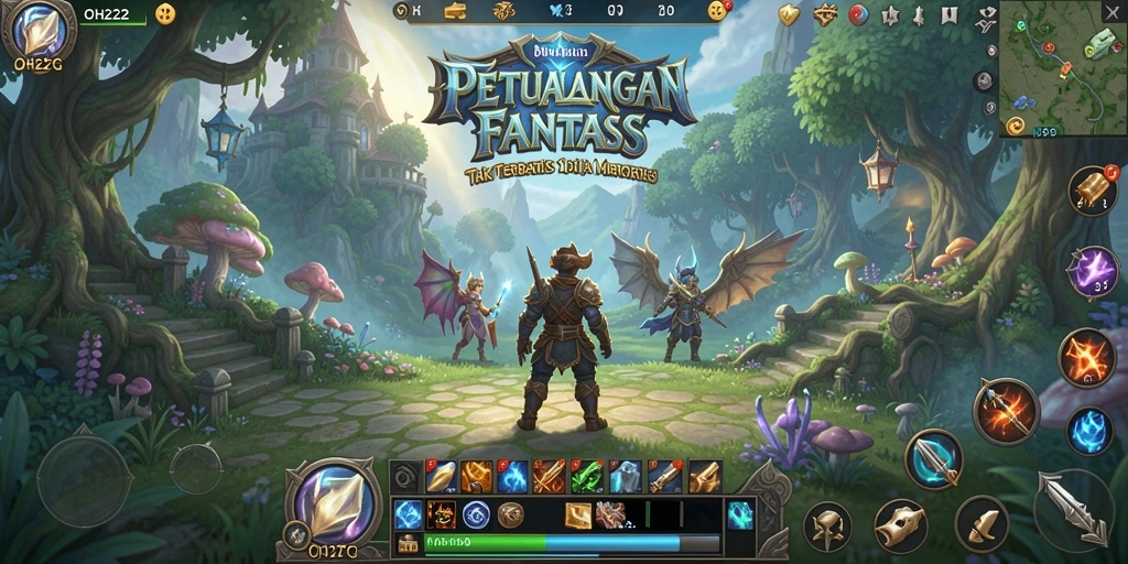 Tampilan gameplay seru dalam petualangan fantastis OH222.