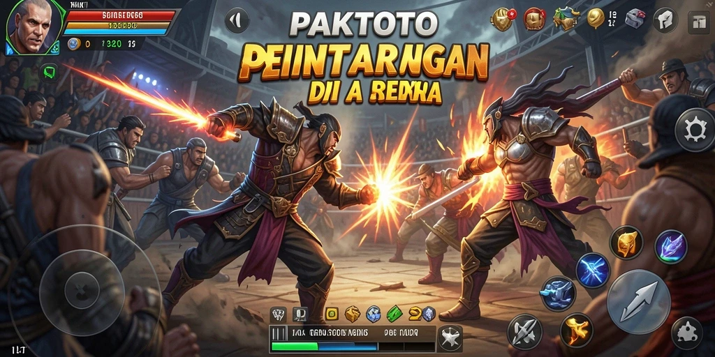 Gameplay PAKTOTO menampilkan pertarungan yang seru dan mendebarkan.
