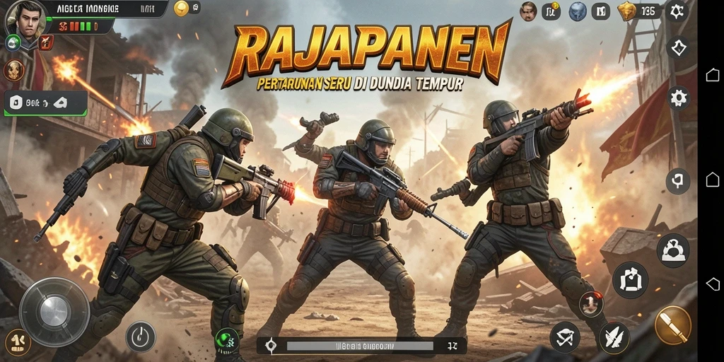 Tampilan permainan <strong>RAJAPANEN</strong> dengan pertarungan yang seru dan grafis menawan.