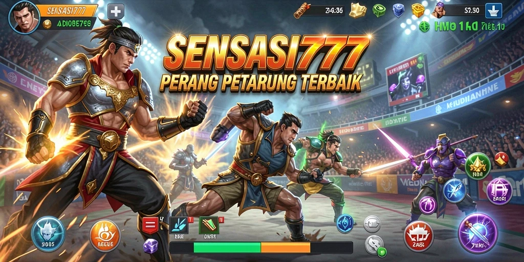 Screenshot gameplay SENSASI777 yang menunjukkan petarungan seru.