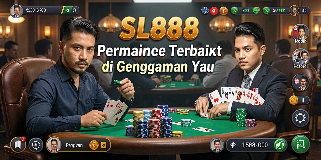 Screenshot gameplay SL888 menampilkan keseruan permainan Poker yang mendebarkan.