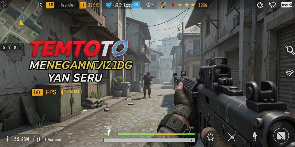 Tampilan gameplay TENTOTO dengan aksi FPS yang intens dan seru.