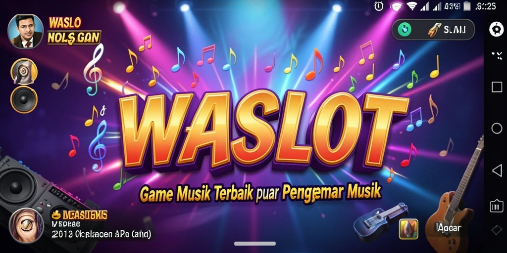Screenshot gameplay dari WASLOT yang menunjukkan pengalaman bermain musik