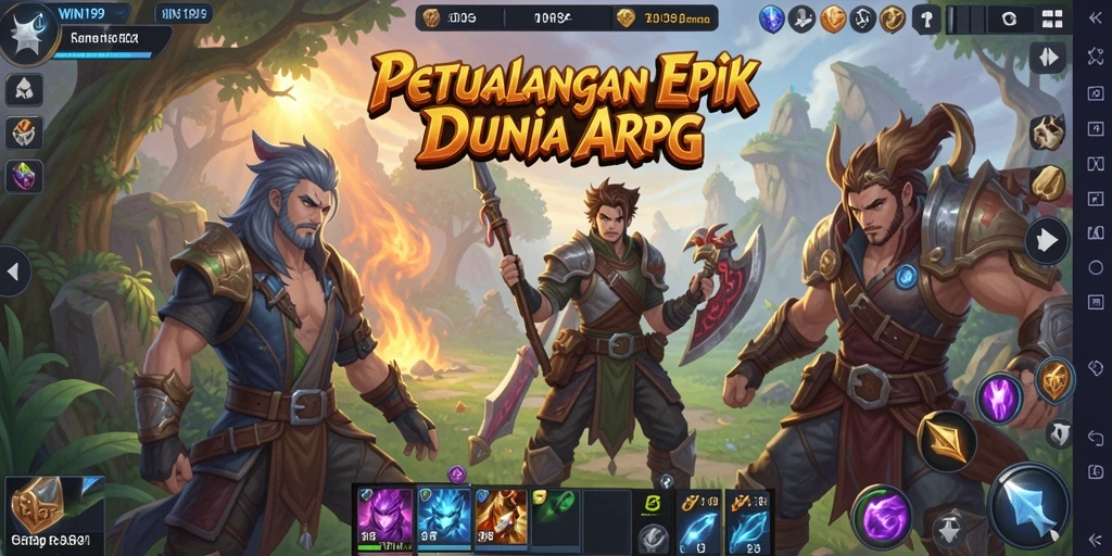 Tampilan gameplay ARPG yang mendebarkan dari WIN199.